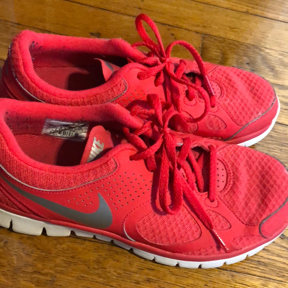 Red and silver Nike’s